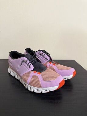 On Cloud 5 Push Running Shoes Womens Size 9.5 Fiji/Rose Purple Athletic Sneakers